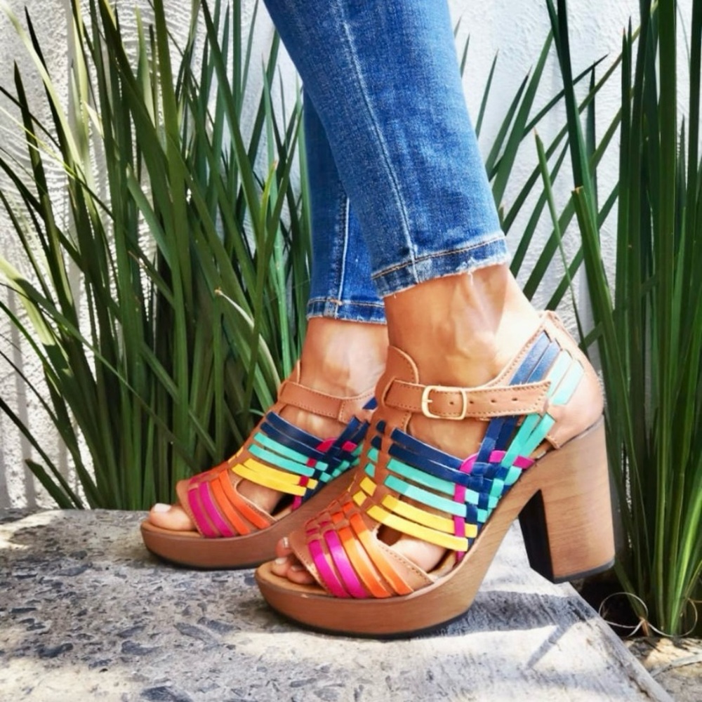 Macarena Colorful Leather Huaraches